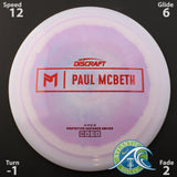 Discraft Paul McBeth Prototype Ares - Distance Driver - Scale Weight -