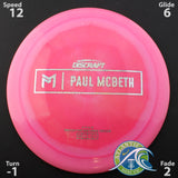 Discraft Paul McBeth Prototype Ares - Distance Driver - Scale Weight -