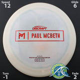 Discraft Paul McBeth Prototype Ares - Distance Driver - Scale Weight -