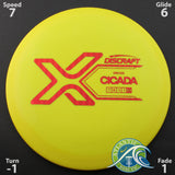 Discraft X Line Cicada - Fairway Driver - Scale Weight -