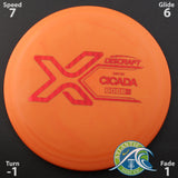Discraft X Line Cicada - Fairway Driver - Scale Weight -