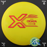 Discraft X Line Cicada - Fairway Driver - Scale Weight -