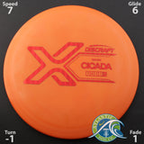 Discraft X Line Cicada - Fairway Driver - Scale Weight -