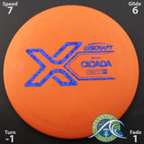 Discraft X Line Cicada - Fairway Driver - Scale Weight -